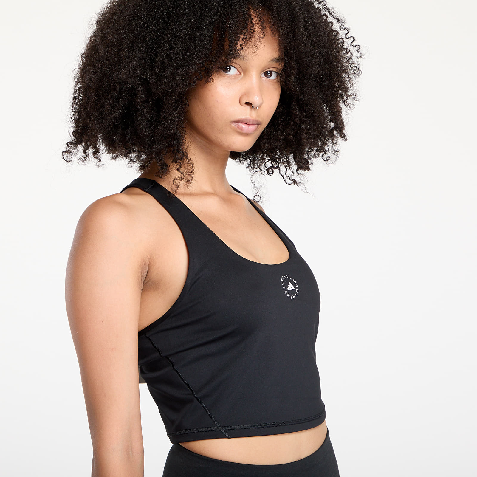 Leibchen adidas By Stella McCartney Yoga Croptop Black