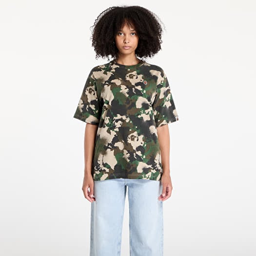 T-shirt A BATHING APE Map Camo Ape Head One Point Tee UNISEX Green