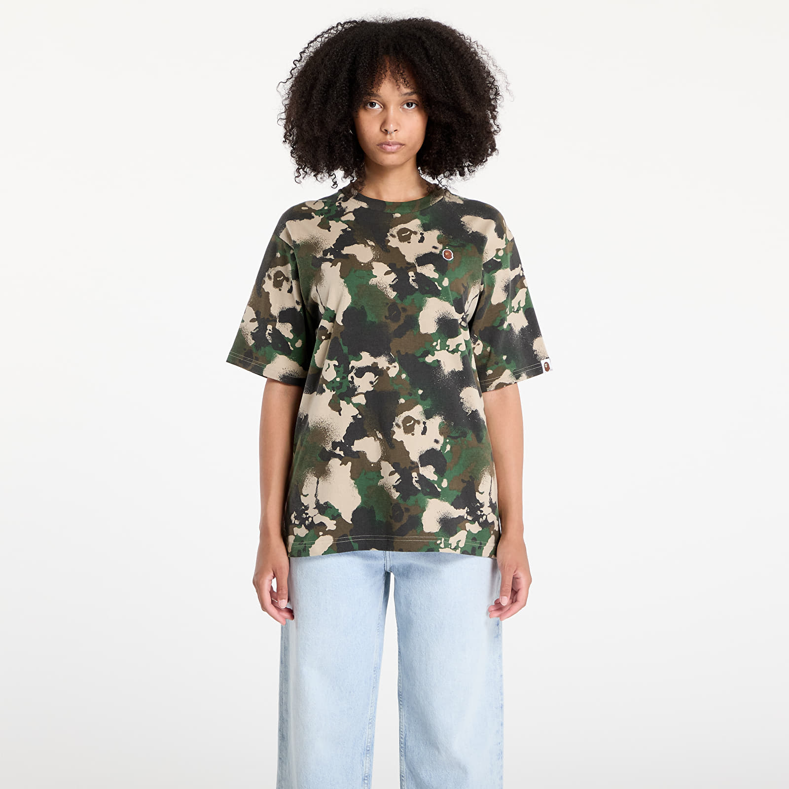 Koszulki A BATHING APE Map Camo Ape Head One Point Tee UNISEX Green