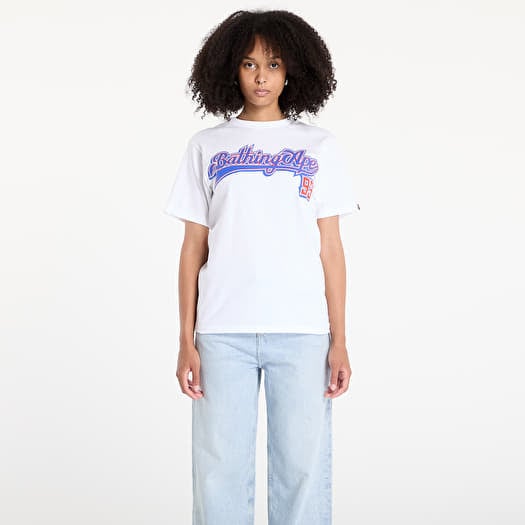 T-shirt A BATHING APE Baseball Logo Tee UNISEX White/ Blue