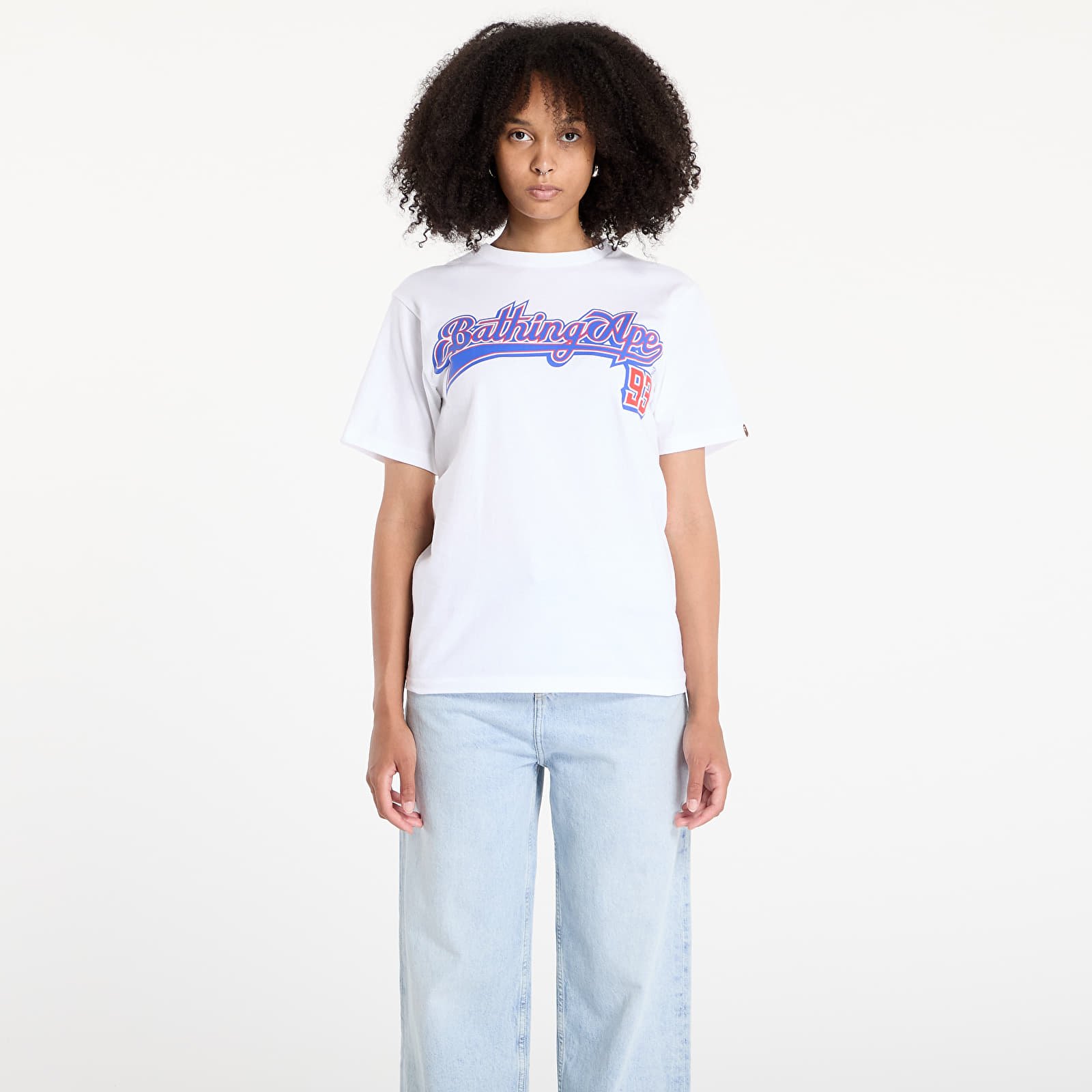Koszulki A BATHING APE Baseball Logo Tee UNISEX White/ Blue