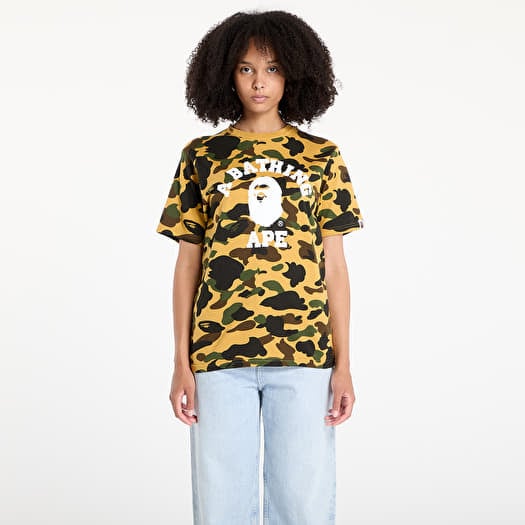 T-shirt A BATHING APE 1St Camo College Tee UNISEX Yellow