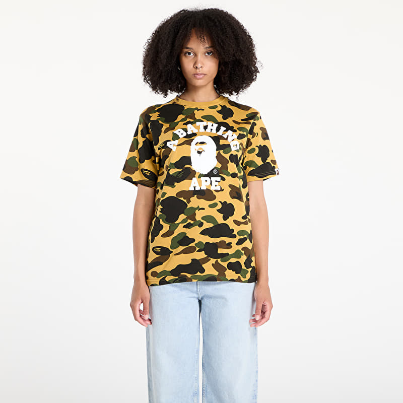 Marškinėliai A BATHING APE 1St Camo College Tee UNISEX Yellow