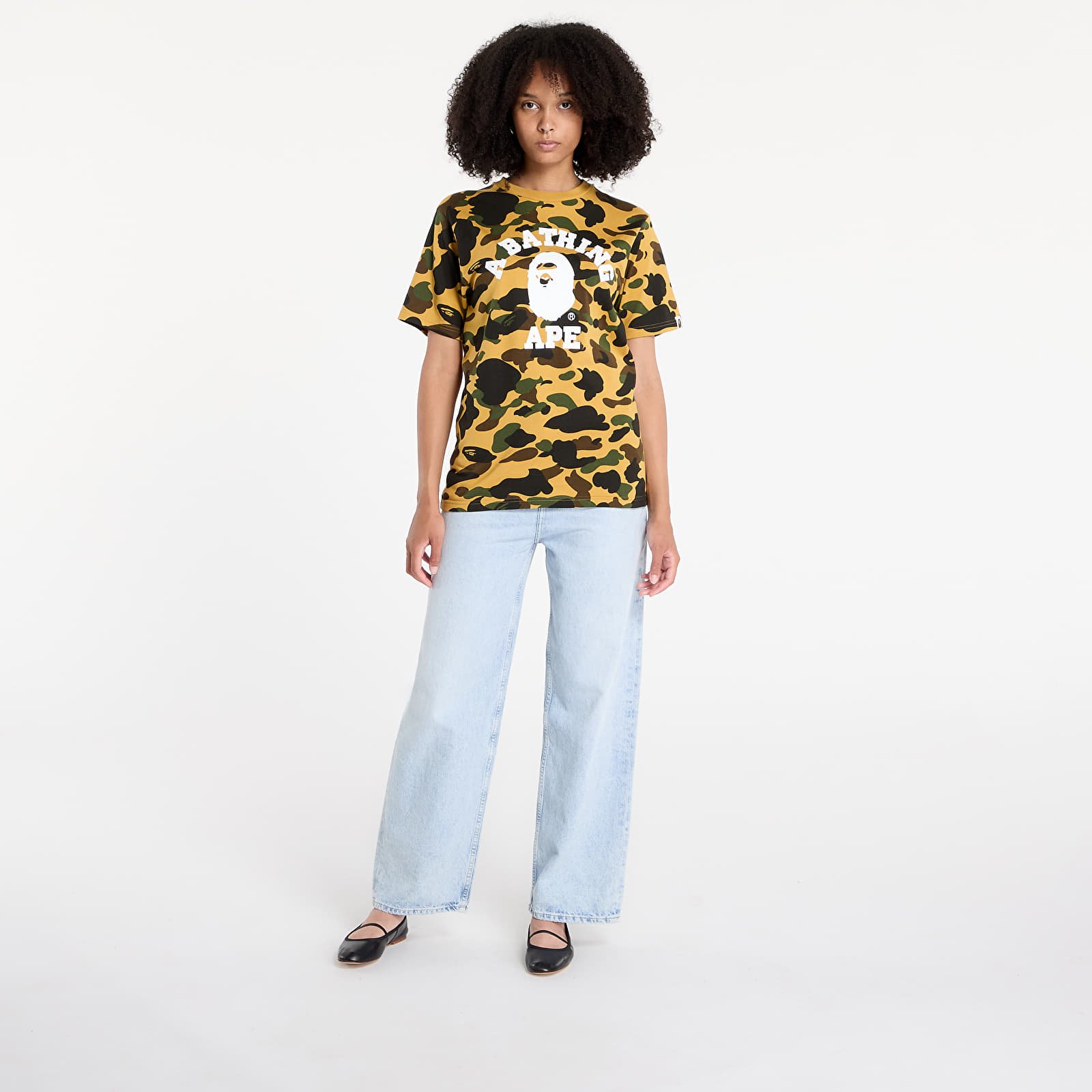 Koszulki A BATHING APE 1St Camo College Tee UNISEX Yellow