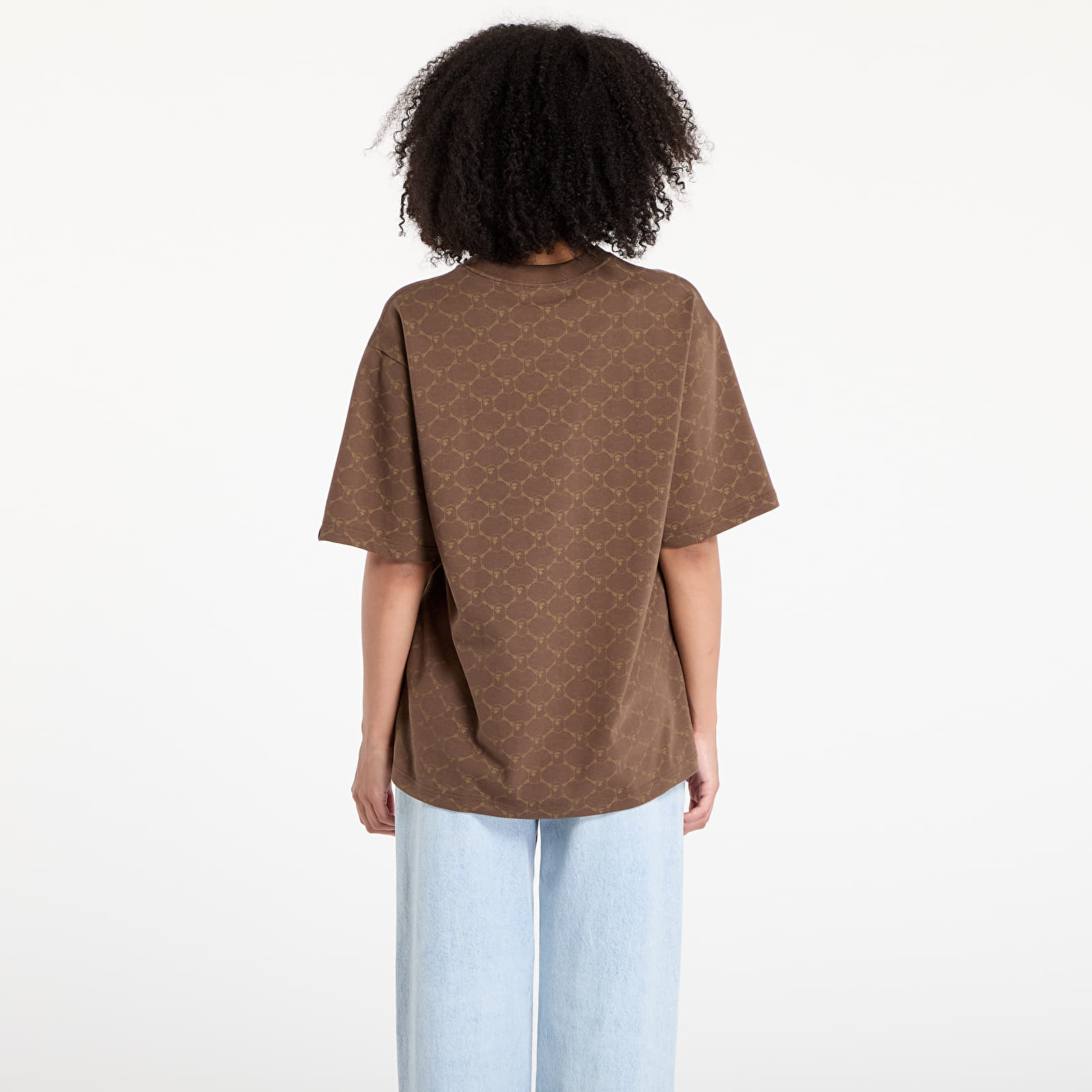 Koszulki A BATHING APE College Monogram Logo Relaxed Fit Tee UNISEX Brown