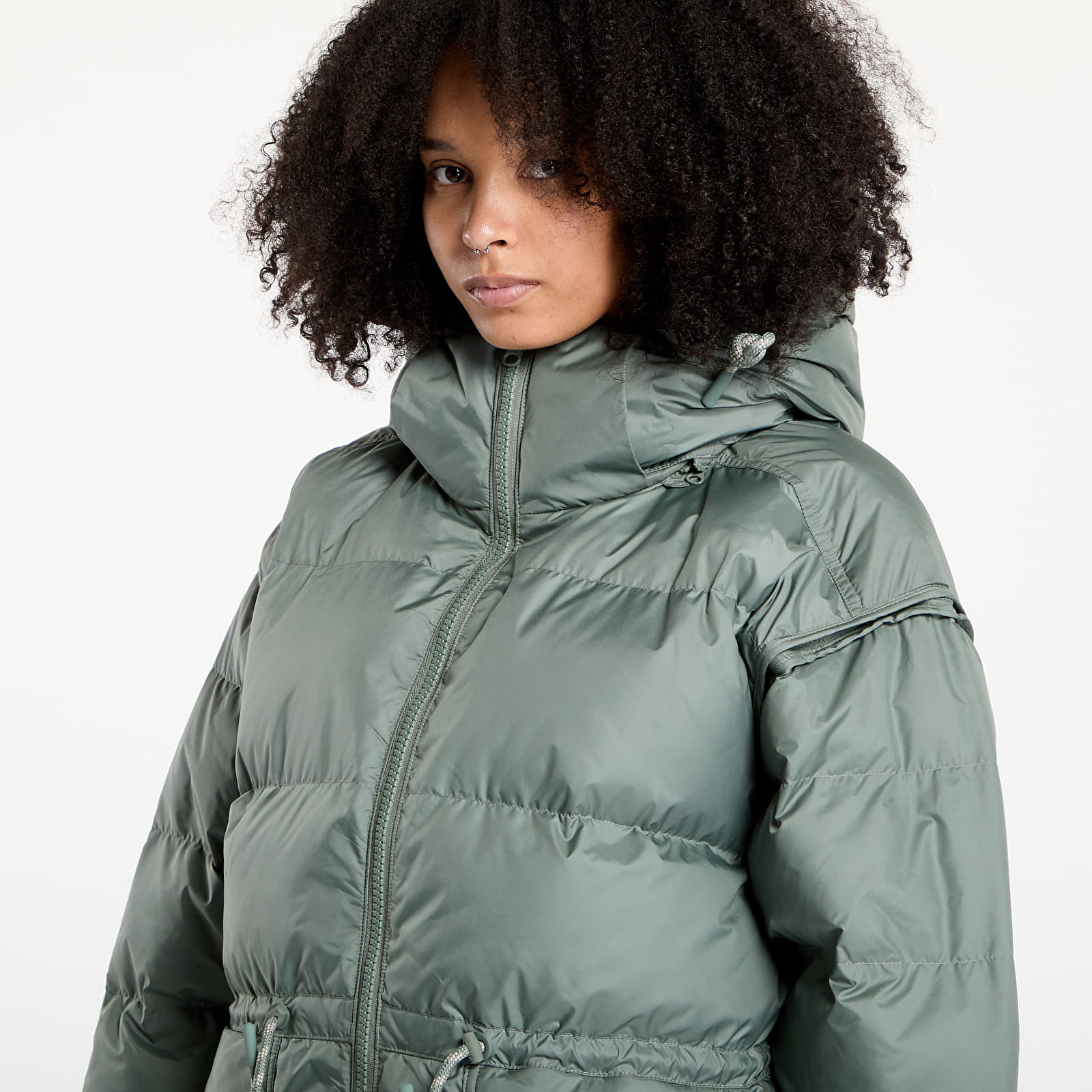 Kurtki adidas by Stella McCartney Long Padded Winter Jacket Stone Green