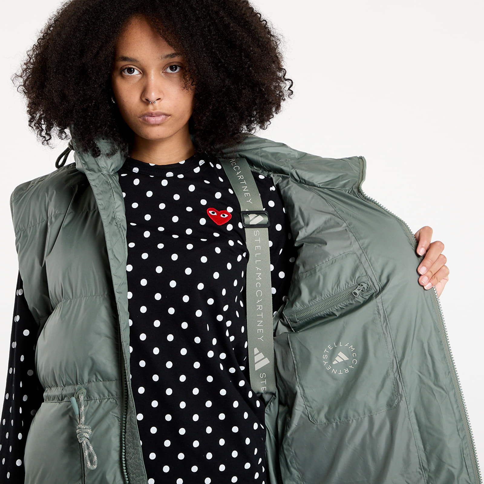 Kurtki adidas by Stella McCartney Long Padded Winter Jacket Stone Green