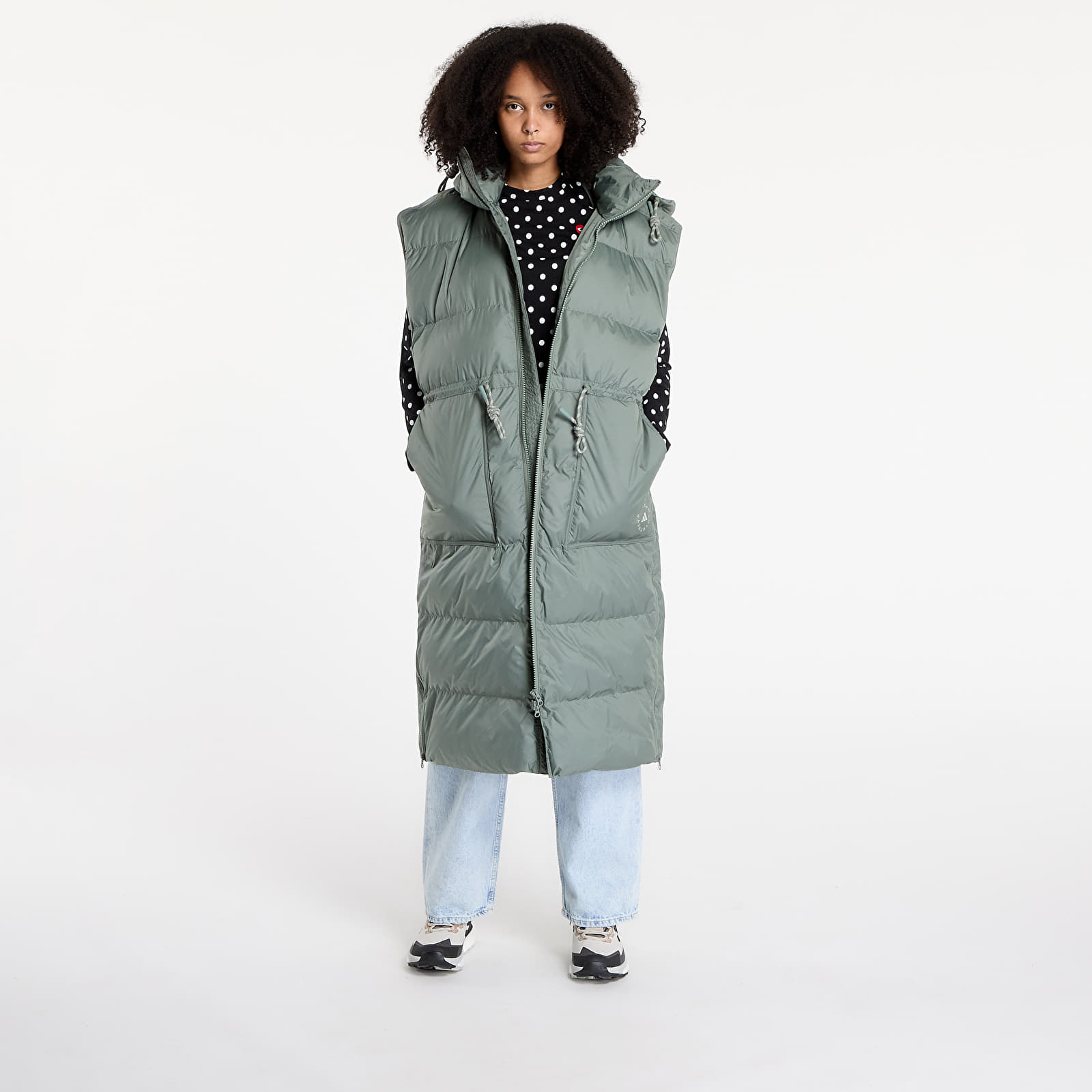 Kurtki adidas by Stella McCartney Long Padded Winter Jacket Stone Green