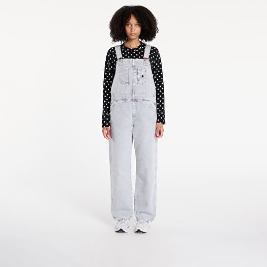 Jeans Carhartt WIP W' Bib Overall Straight Black Chalk Wash