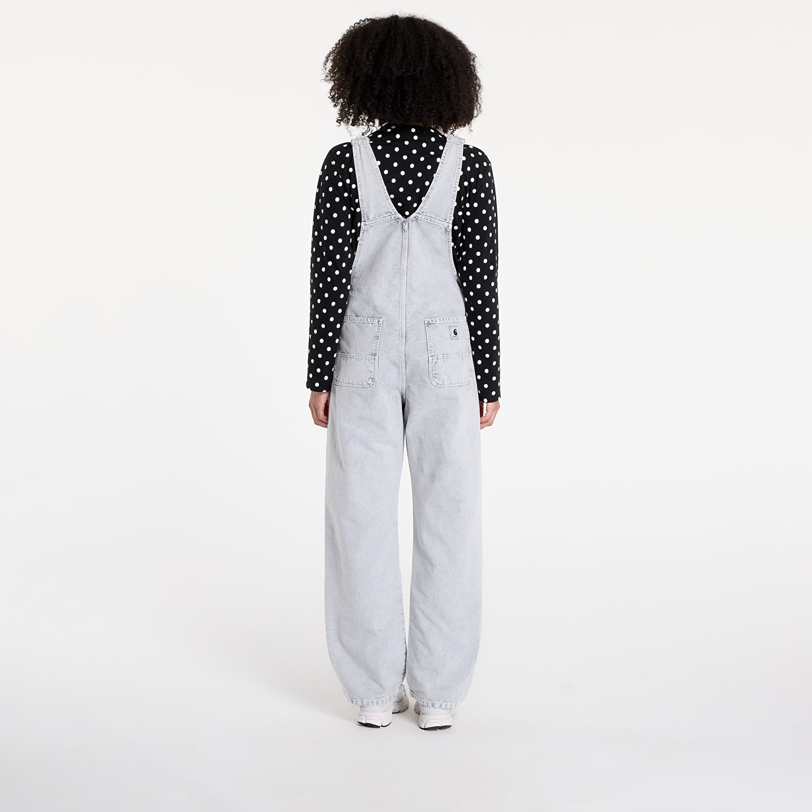 Jeansy Carhartt WIP W' Bib Overall Straight Black Chalk Wash