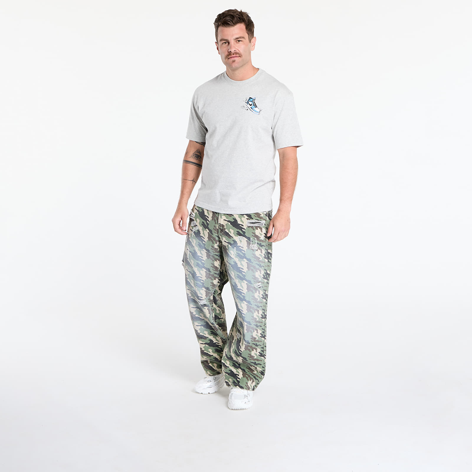 T-shirts Jordan AJ1 Men's T-Shirt Grey Heather/ White