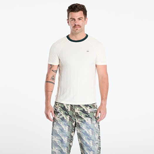adidas Clot Rib T-Shirt by Edison Chen Cream White/ Green Night/ Gum 2