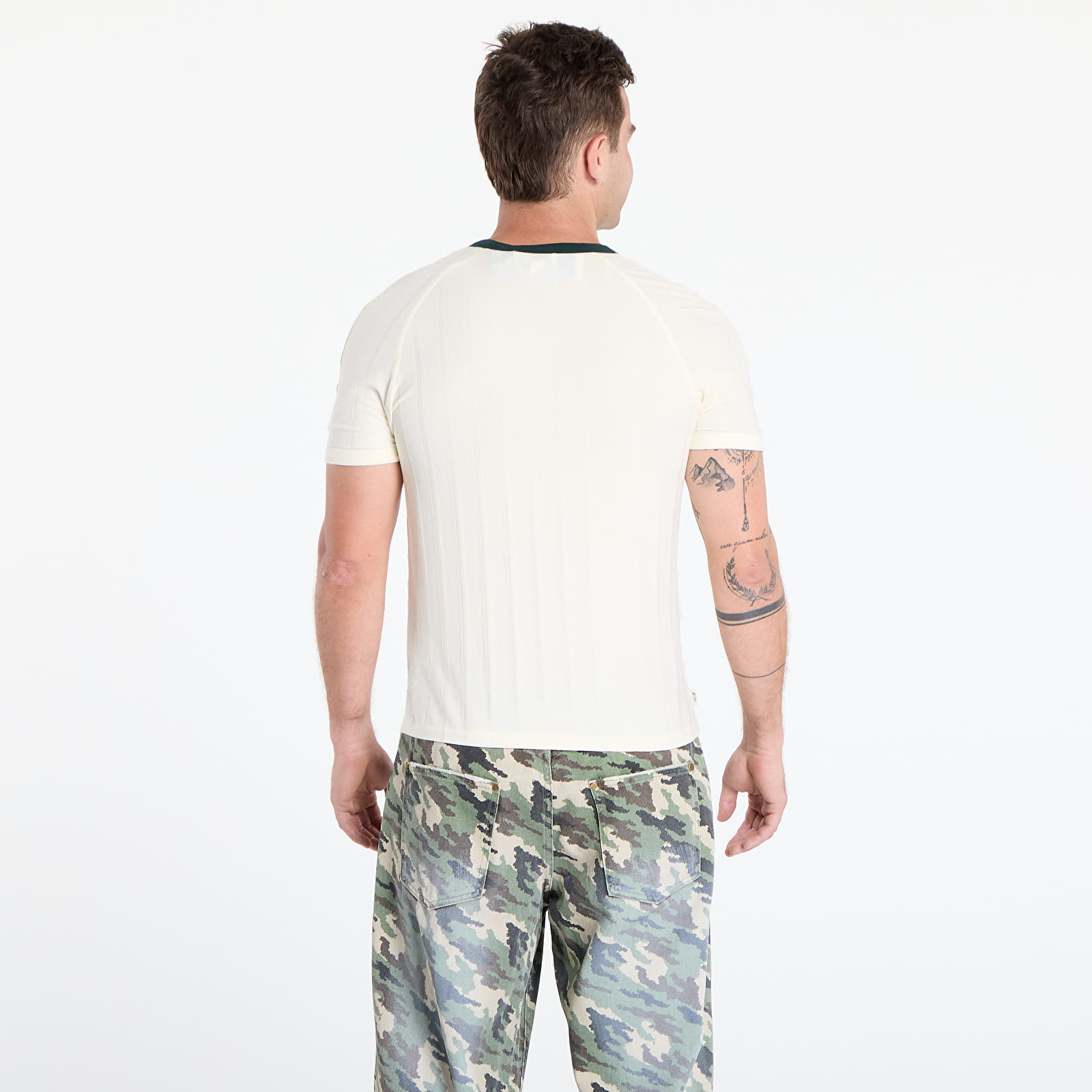 Magliette adidas x Clot Rib T-Shirt by Edison Chen Cream White/ Green Night/ Gum 2