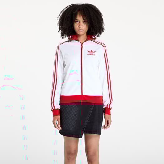 adidas Beckenbauer Track Top White/ Better Scarlet
