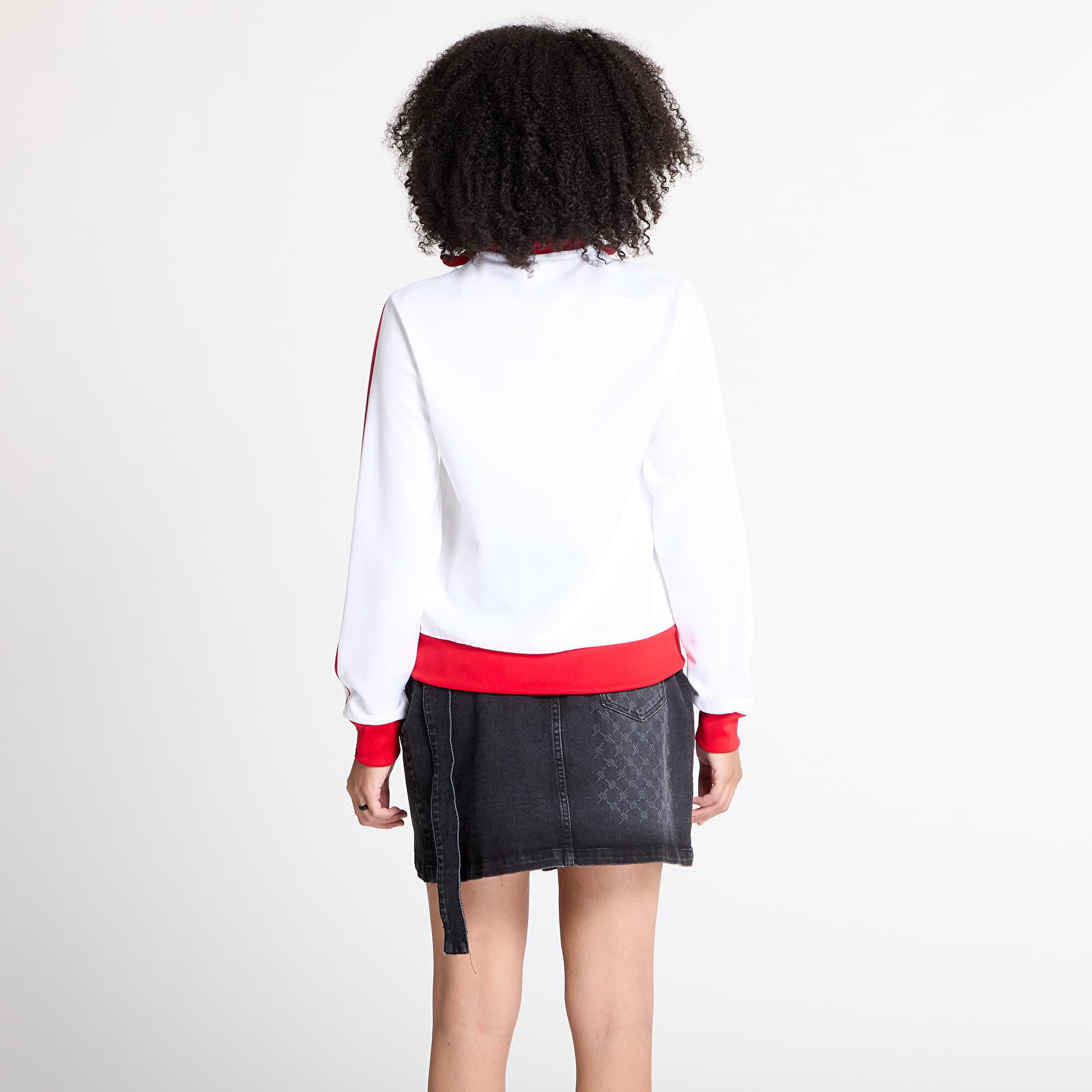 Bluzy z kapturem adidas Beckenbauer Track Top White/ Better Scarlet