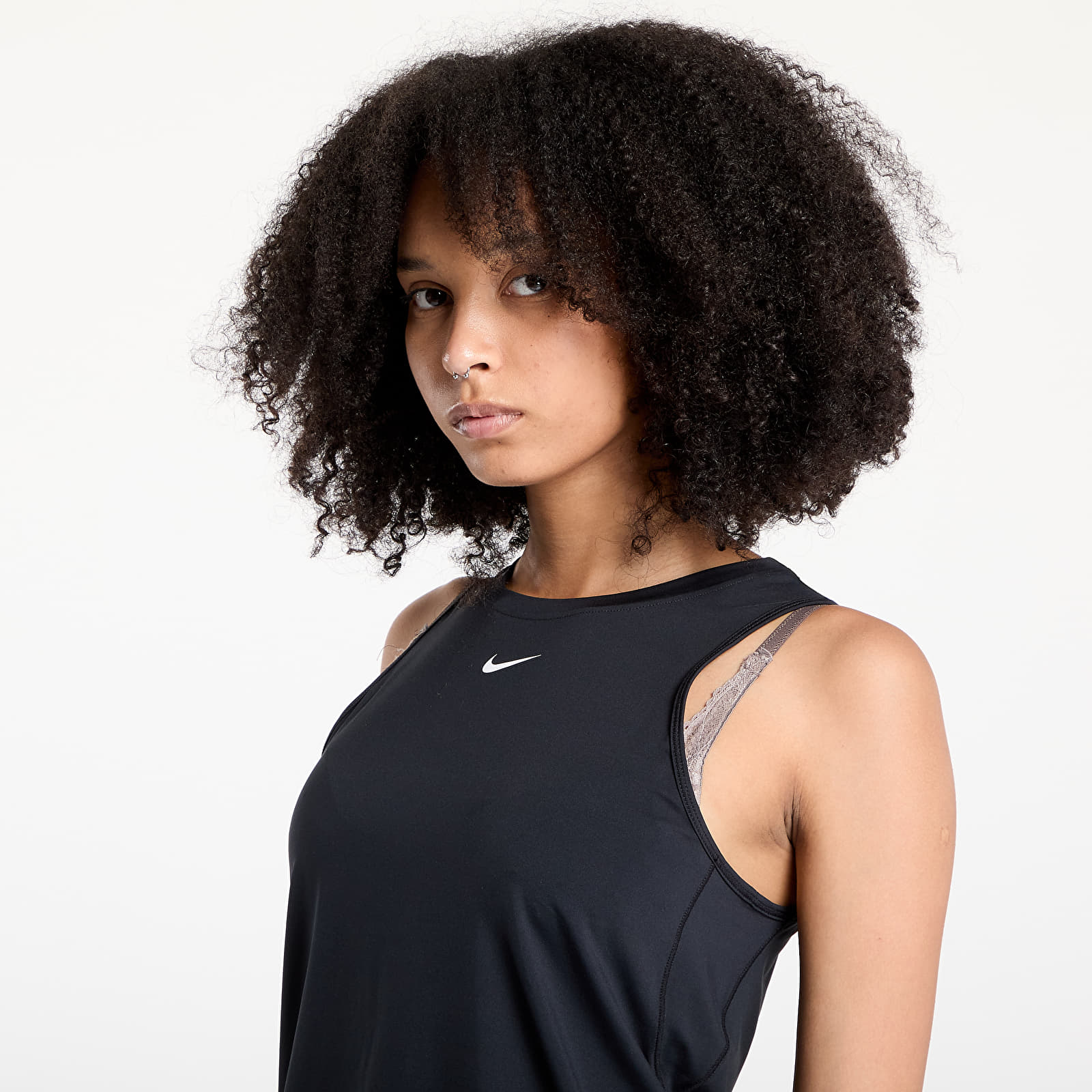 Koszulki na ramiączkach Nike One Classic Women's Dri-FIT Tank Top Black/ White