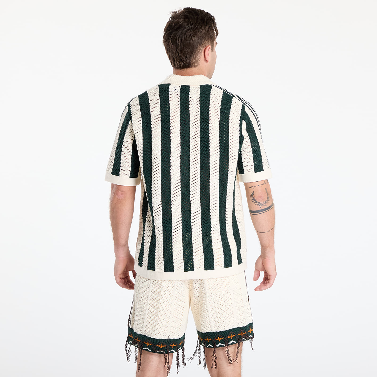Hemden adidas x Clot Pique Polo by Edison Chen Green Night/ Cream White/ Ftwr White
