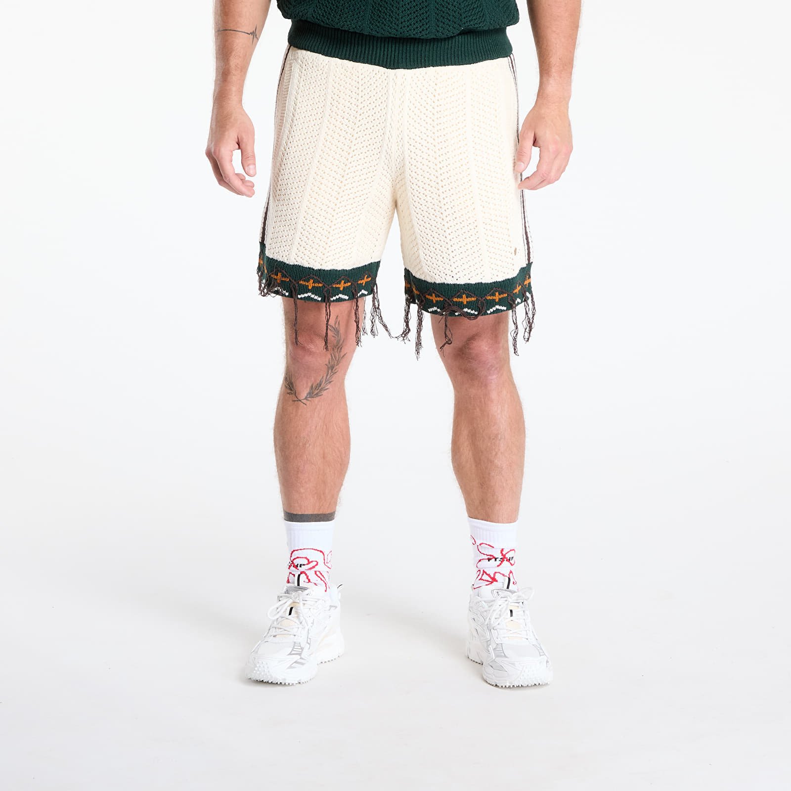 Shorts adidas x Clot by Edison Chen Crochet Shorts Cream White XL