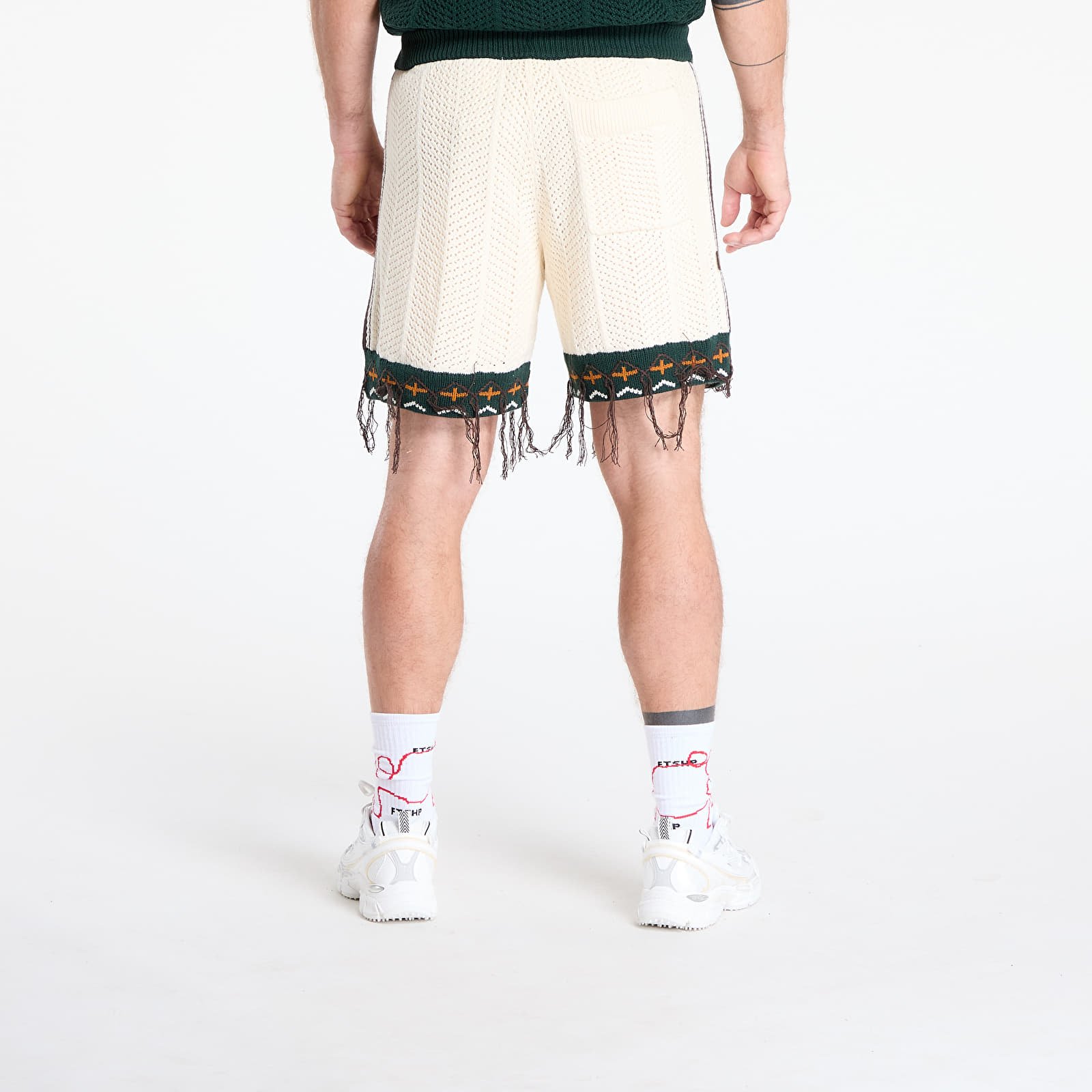 Pantaloncini uomo adidas x Clot by Edison Chen Crochet Shorts Cream White