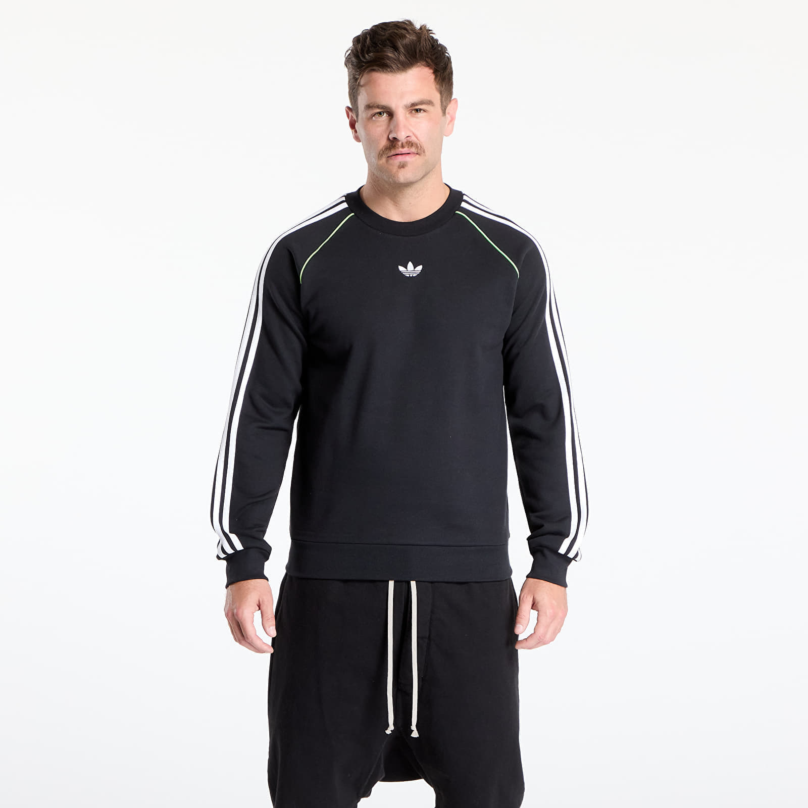 Sweatshirt adidas Piping Crewneck Black/ White M