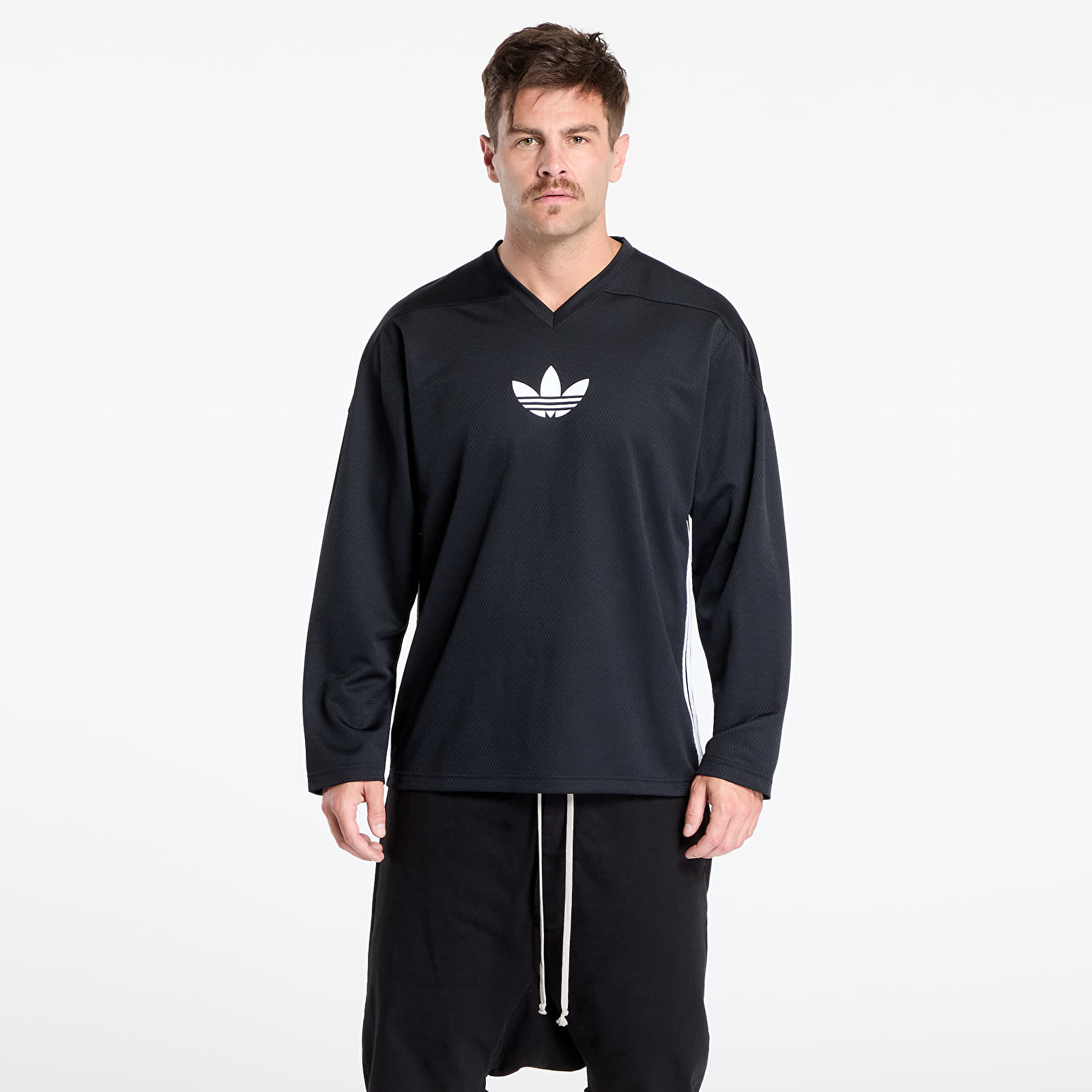 T-Shirts adidas Originals Adicolor Mesh Long Sleeve Black/ White