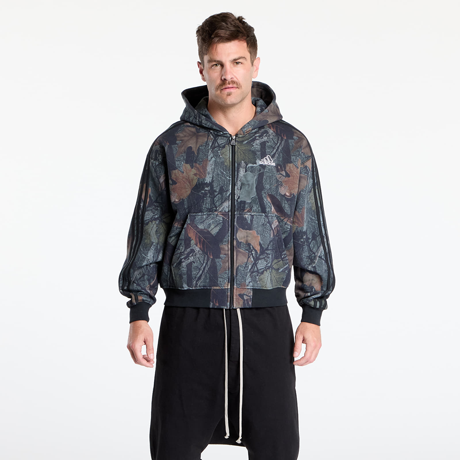 Bluzy adidas Camo Hooded Full-Zip Black