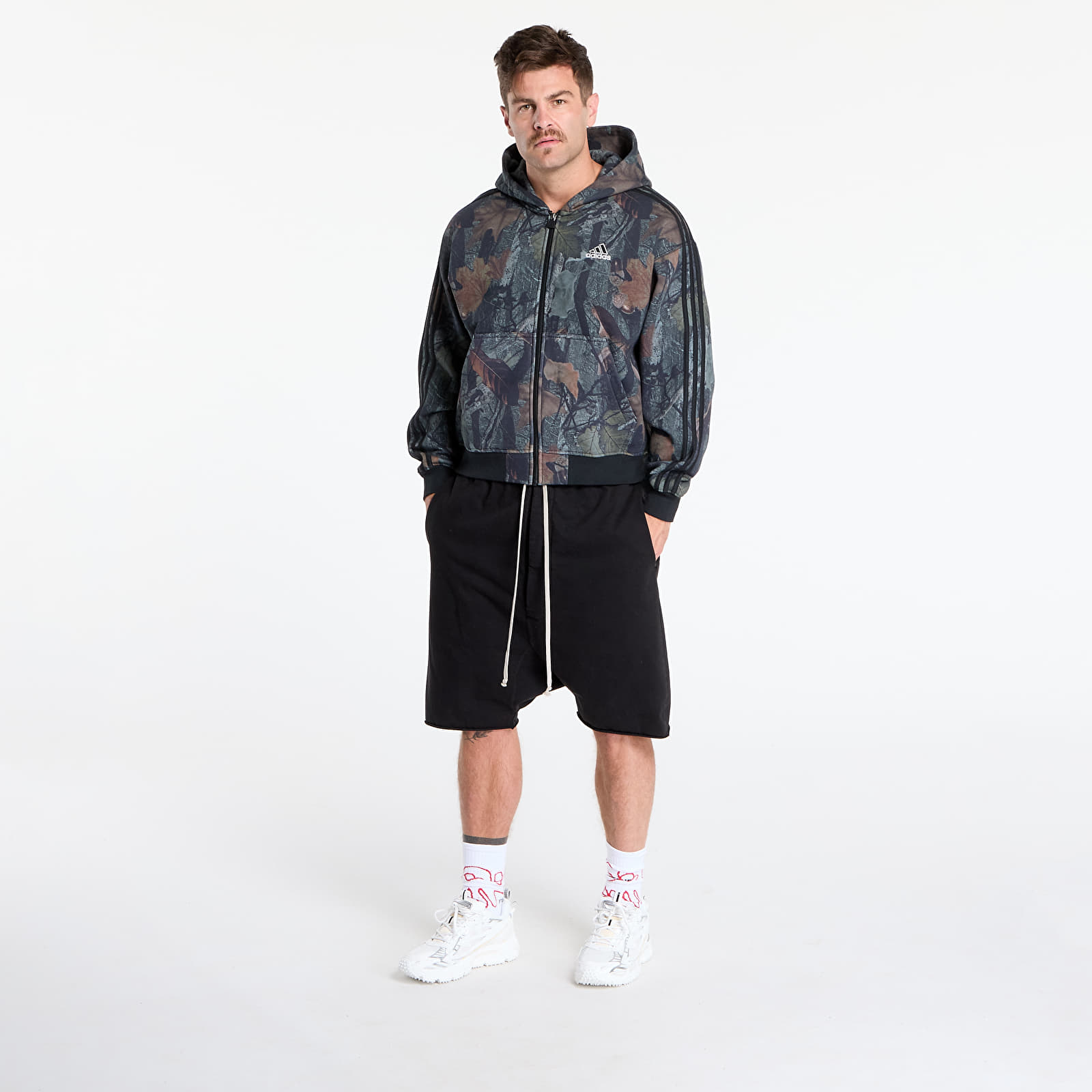 Bluzy adidas Camo Hooded Full-Zip Black