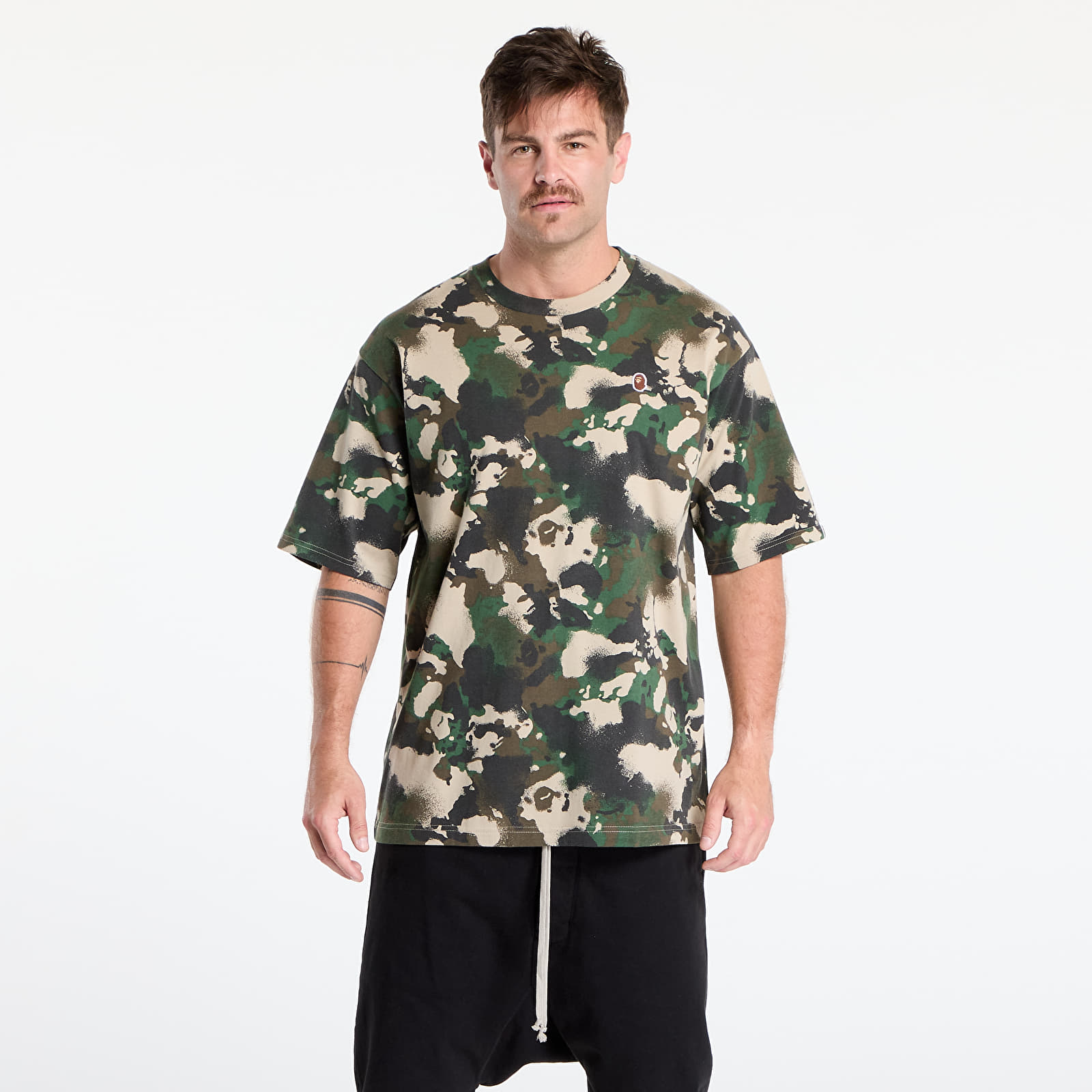 Koszulki A BATHING APE Map Camo Ape Head One Point Tee UNISEX Green