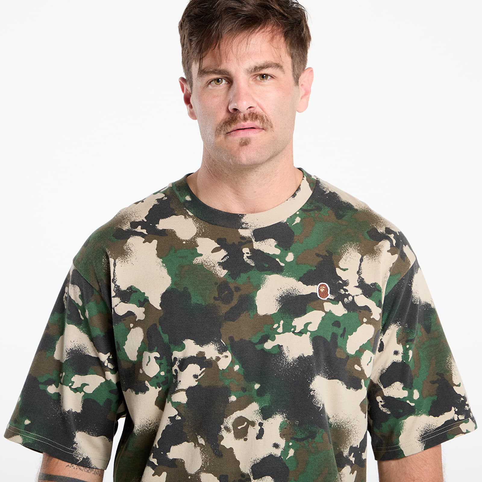 Koszulki A BATHING APE Map Camo Ape Head One Point Tee UNISEX Green