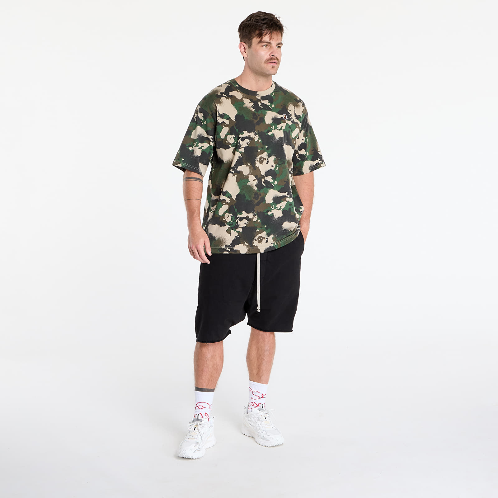 Koszulki A BATHING APE Map Camo Ape Head One Point Tee UNISEX Green