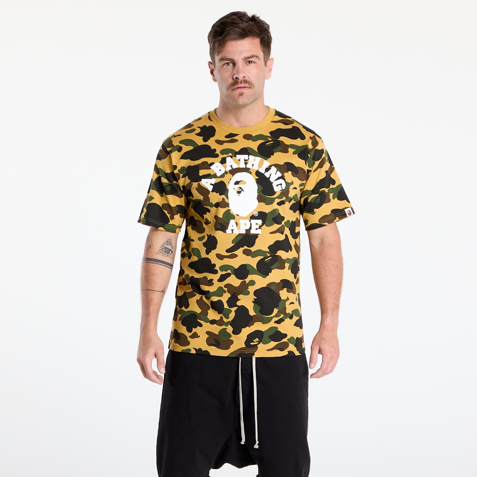 Tricou A BATHING APE 1St Camo College Tee UNISEX Yellow XL