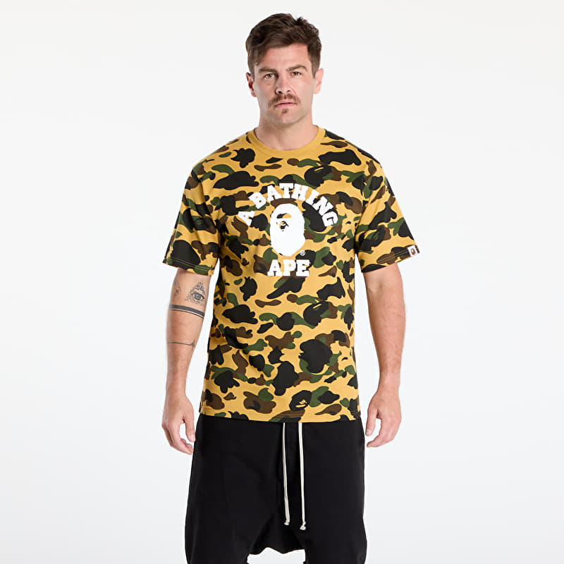 Tričko A BATHING APE 1St Camo College Tee UNISEX Yellow