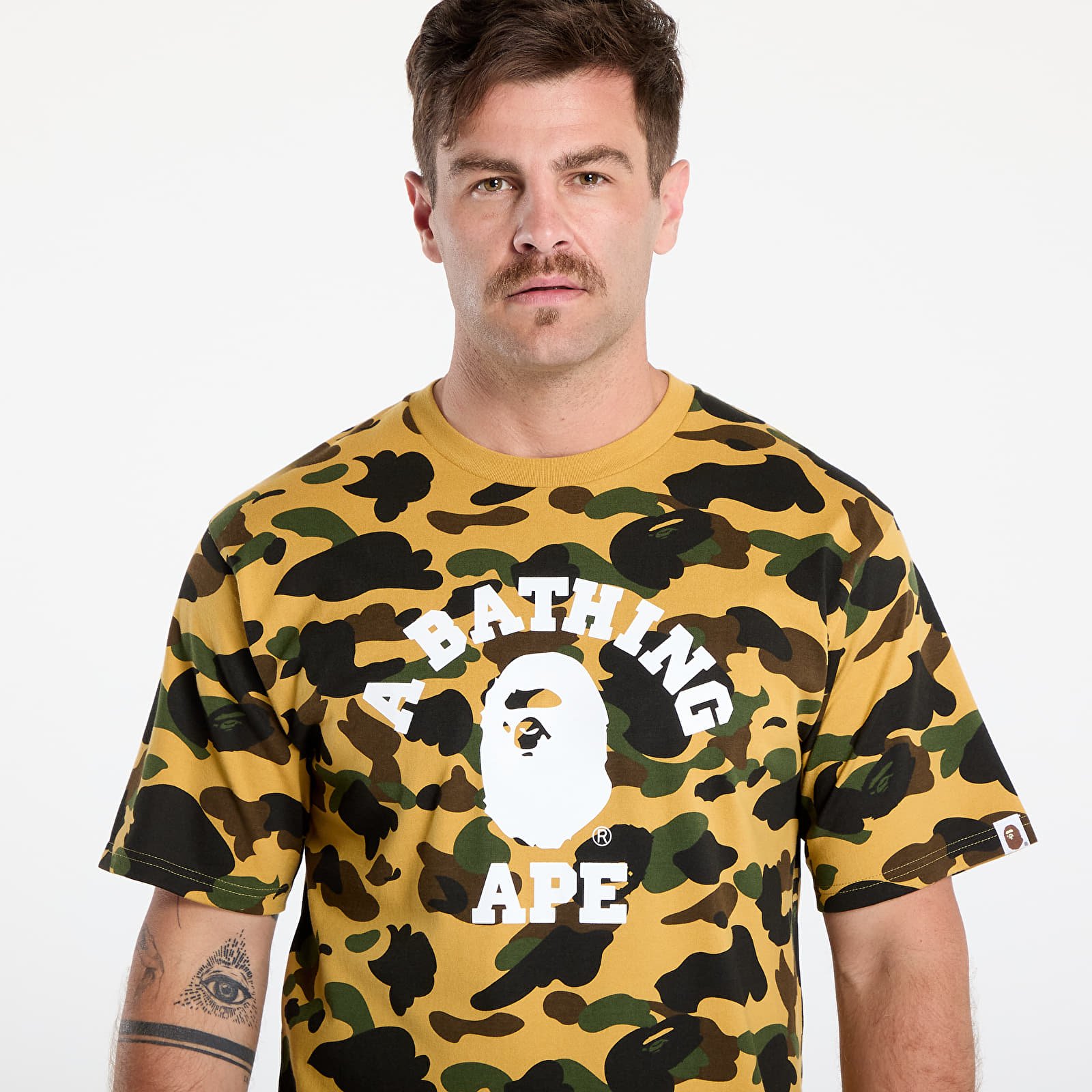 Koszulki A BATHING APE 1St Camo College Tee UNISEX Yellow
