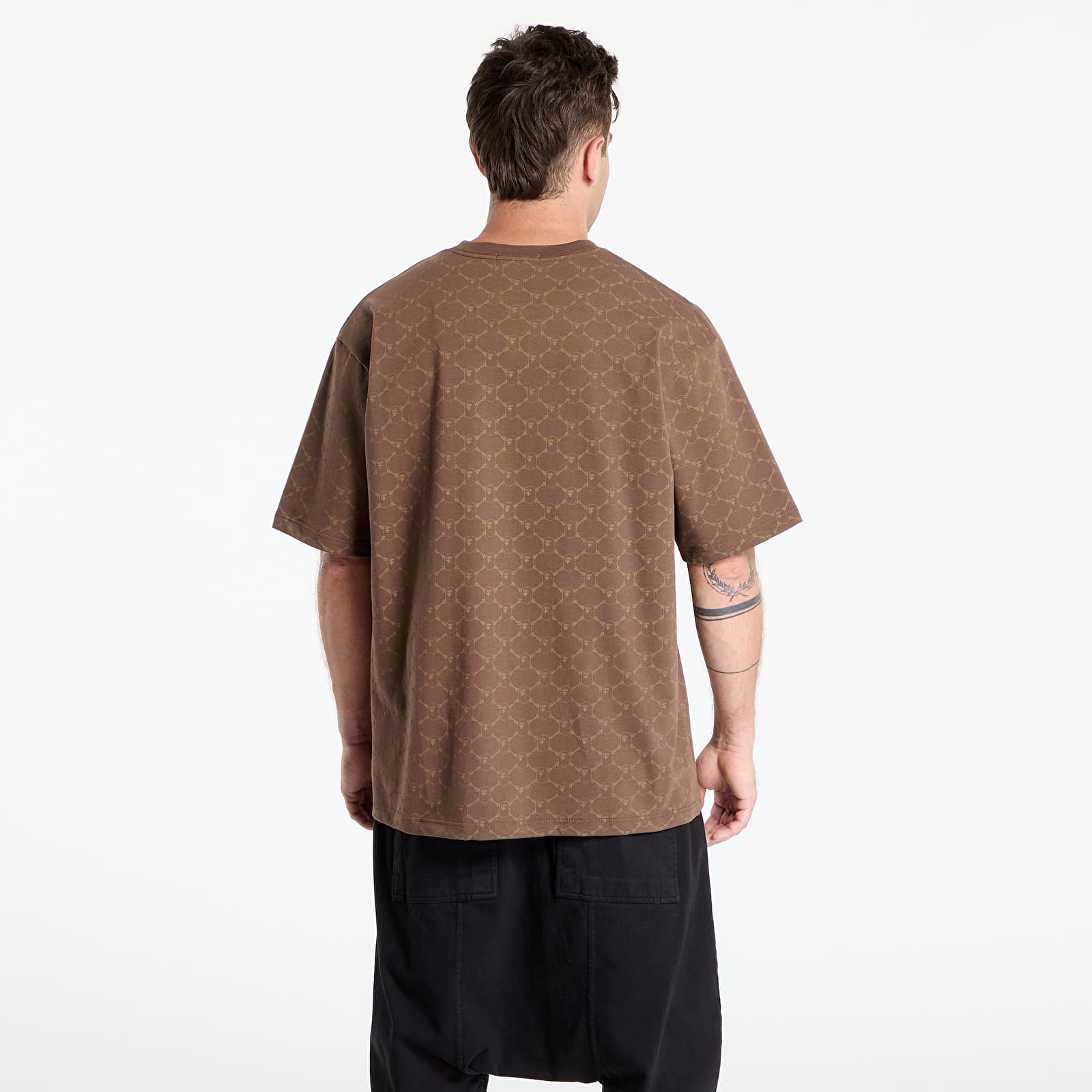 Koszulki A BATHING APE College Monogram Logo Relaxed Fit Tee UNISEX Brown