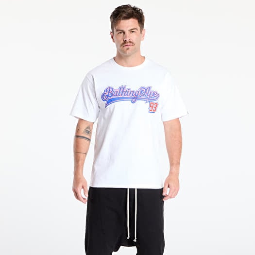T-shirt A BATHING APE Baseball Logo Tee UNISEX White/ Blue