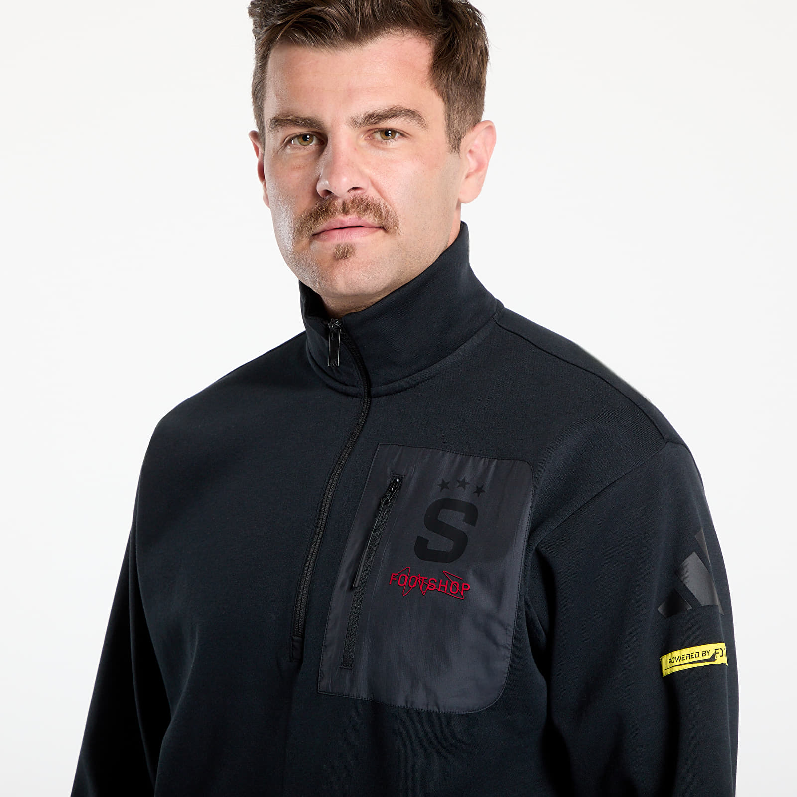 Hoodies and sweatshirts  adidas x Footshop x Sparta 1/4 Zip UNISEX Black