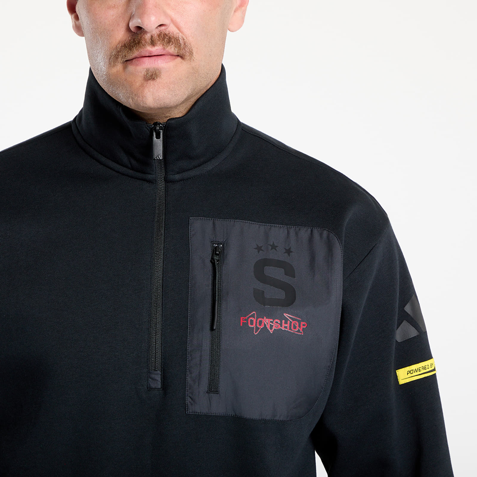 Hoodies and sweatshirts  adidas x Footshop x Sparta 1/4 Zip UNISEX Black