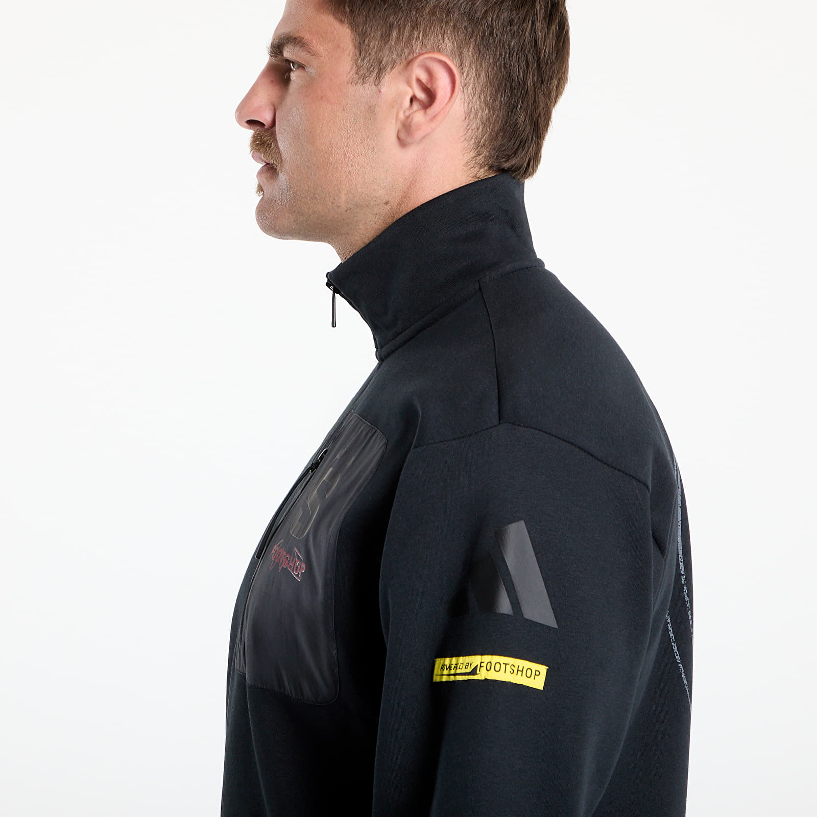 Hoodies and sweatshirts  adidas x Footshop x Sparta 1/4 Zip UNISEX Black