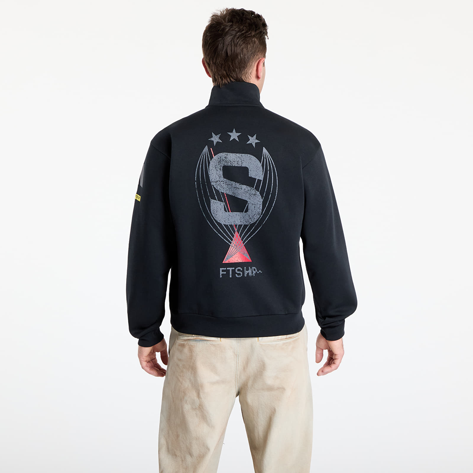 Hoodies and sweatshirts  adidas x Footshop x Sparta 1/4 Zip UNISEX Black