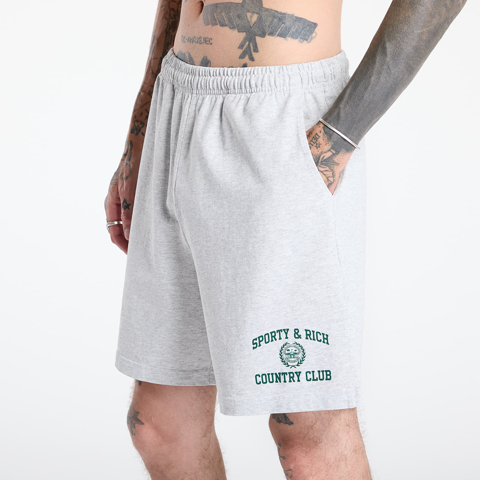 Pantalones cortos Sporty & Rich Varsity Crest Gym Short Heather Gray