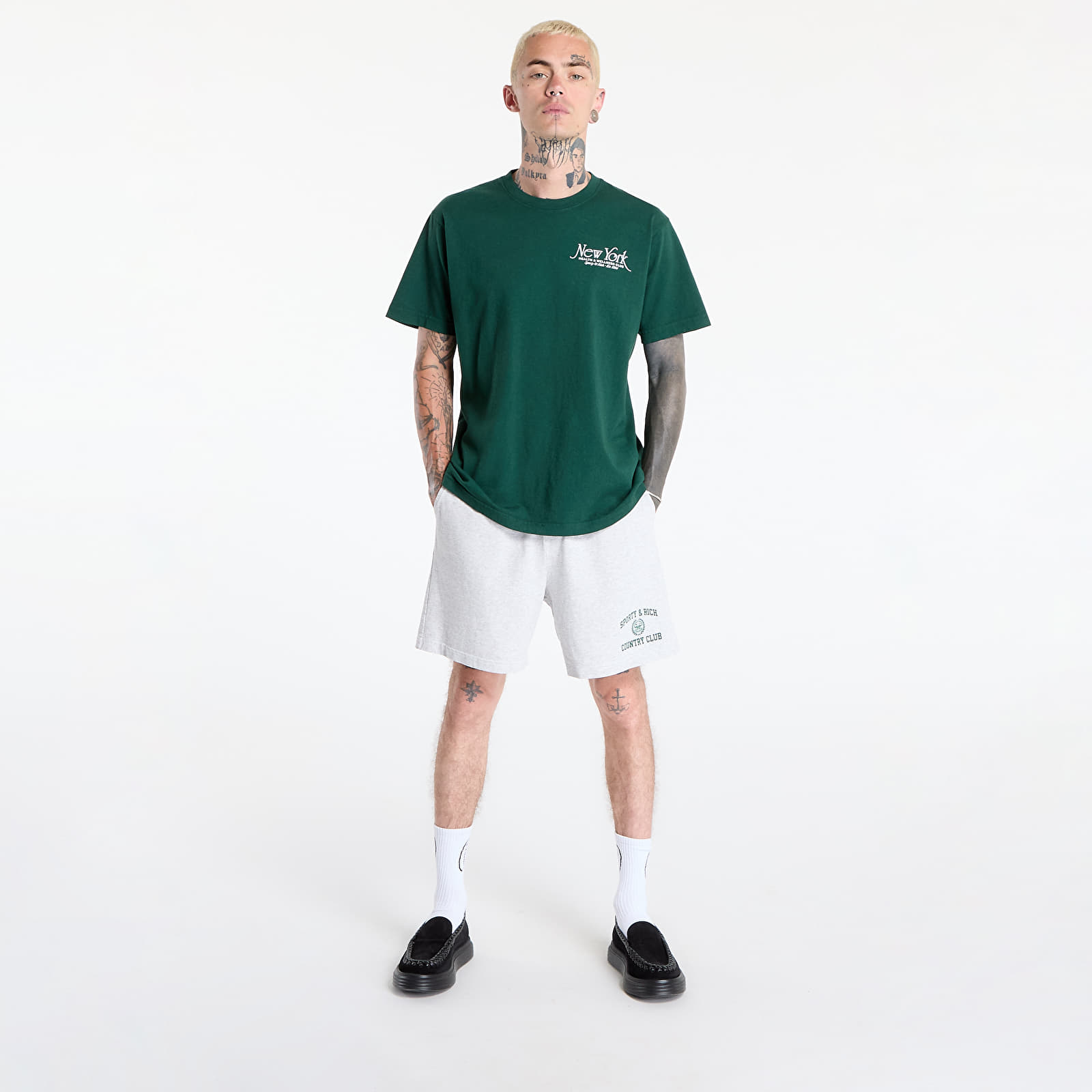 Pantalones cortos Sporty & Rich Varsity Crest Gym Short Heather Gray