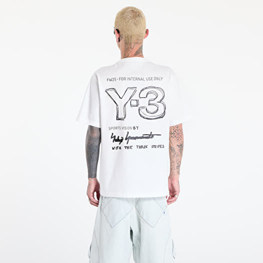 Men's T-shirts Y-3 M Merch Ss Tee Core White (KB2607) | Footshop