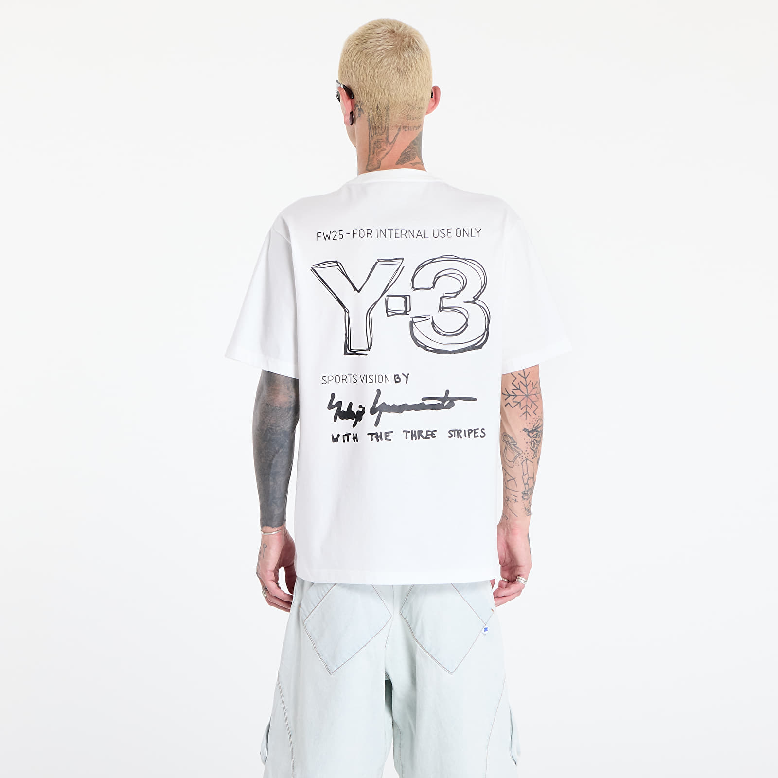 Camisetas Y-3 M Merch Ss Tee Core White