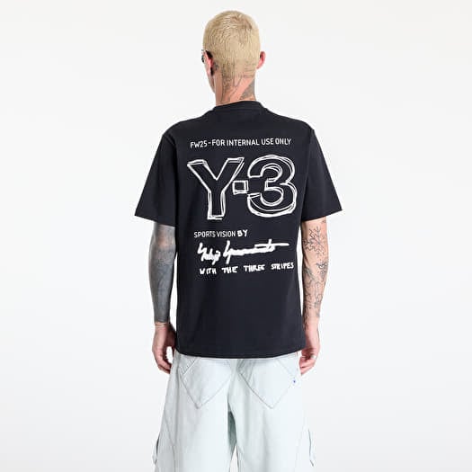 Men's T-shirts Y-3 M Merch Ss Tee Black (KB2608) | Footshop