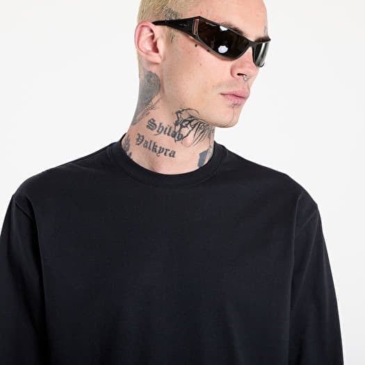 Y's FLAKE PATTERN LONG SLEEVE T 黒2 Y's SNOWFLAKE PATTERN LONG SLEEVE T 黒2