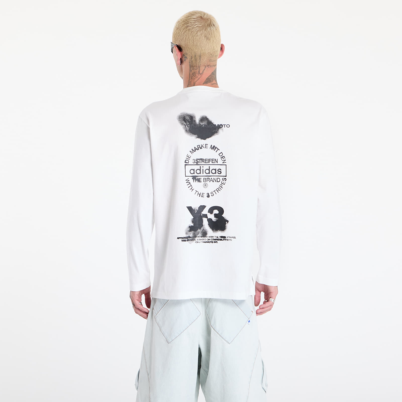 T-shirts Y-3 Graphic Long Sleeve Tee UNISEX Core White