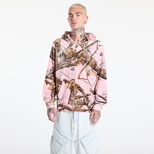 PLEASURES Realtree Velour Hoodie Pink Edge