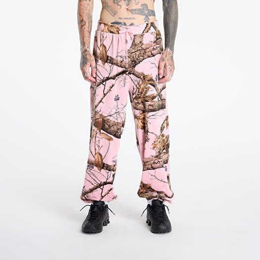 PLEASURES Realtree Velour Track Pants Pink Edge