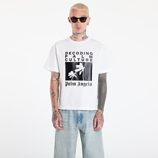 T-shirt Palm Angels Dec Palm Culture Reg Tee Off White/ Black