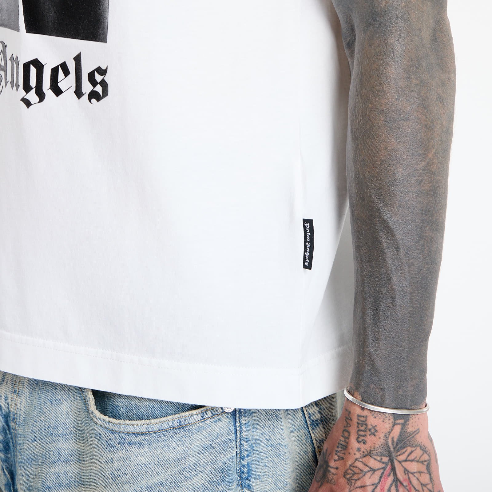   Μπλούζες Palm Angels Dec Palm Culture Reg Tee Off White/ Black